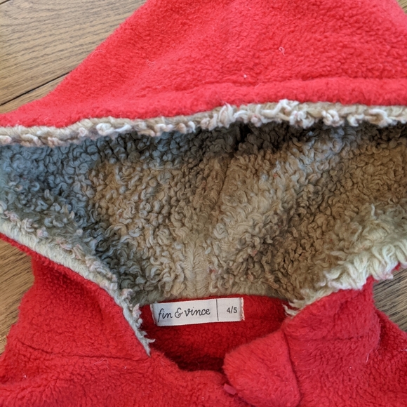 Fin and Vince fleece hoodie jacket - Picture 2 of 2